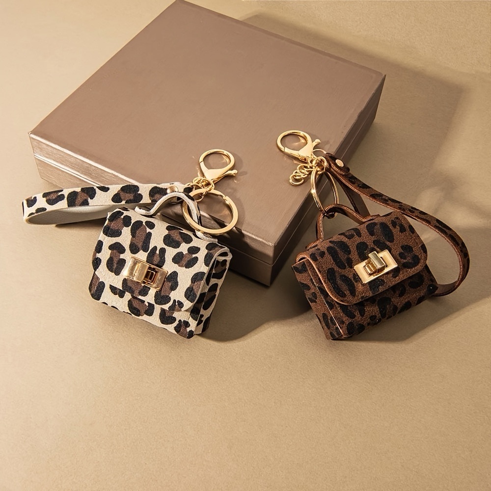 Leopard Print Mini Keychain Bag - Picture 4 of 6